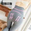 Women can wear high-waisted cotton tight-fitting pants with fleece and thickened autumn and winter pantyhose to make them look slimmer. Black long Johns for petite women Specification image